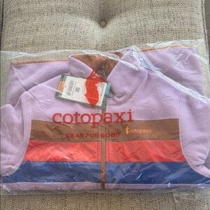 Cotopaxi Multicolor Fleece Jacket with Purple and Blue